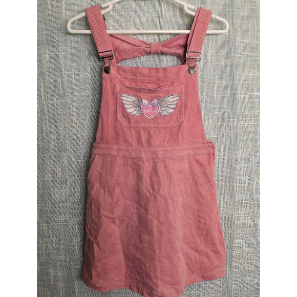 Women's Hot‎ Topic Pink Corduroy Overalls Size Small - Picture 1 of 6